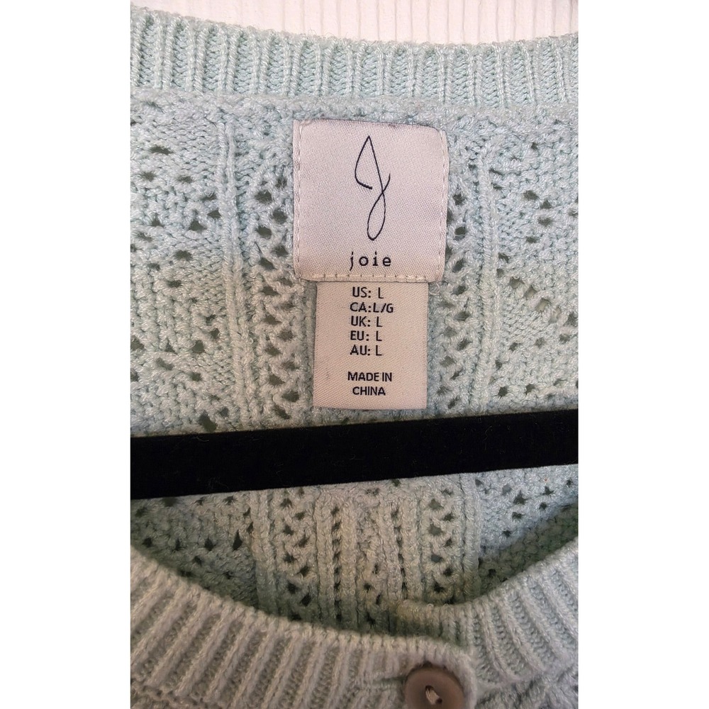 Knit Short Sleeve Cardigan Sweater L Coastal Preppy Old Money Cottagecore Fairy - Picture 3 of 8